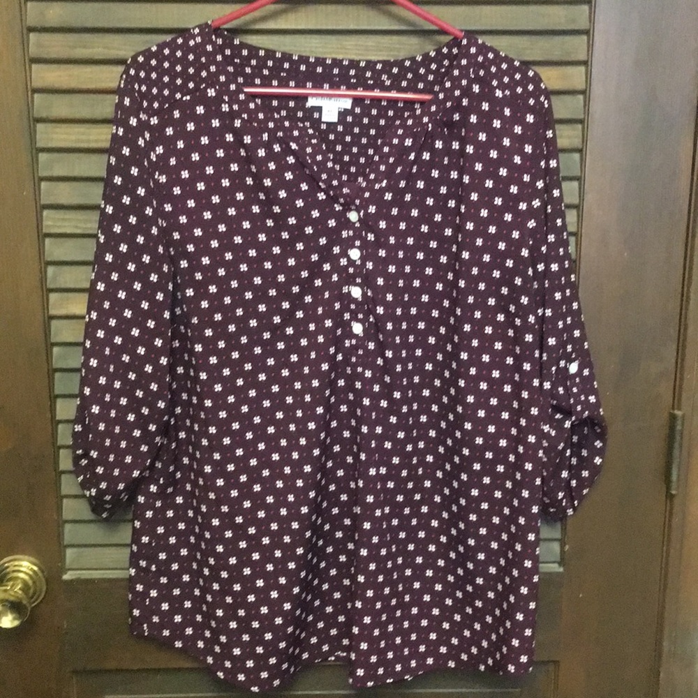 Croft & Barrow 3/4 length sleeve blouse